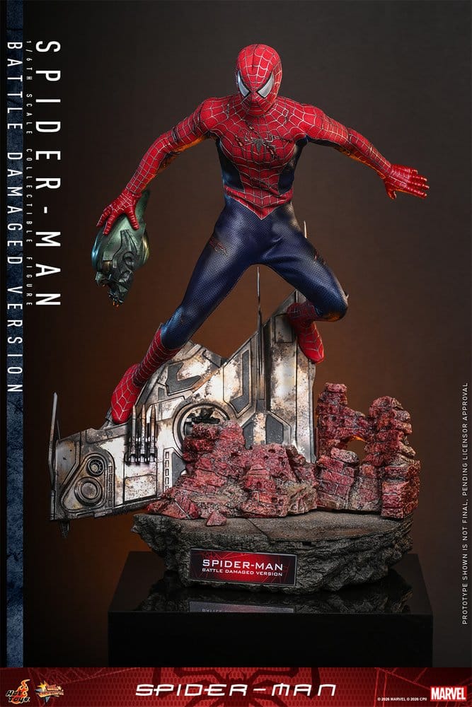Hot Toys 1/6th - Spider-Man (Battle Damaged) - Image 5