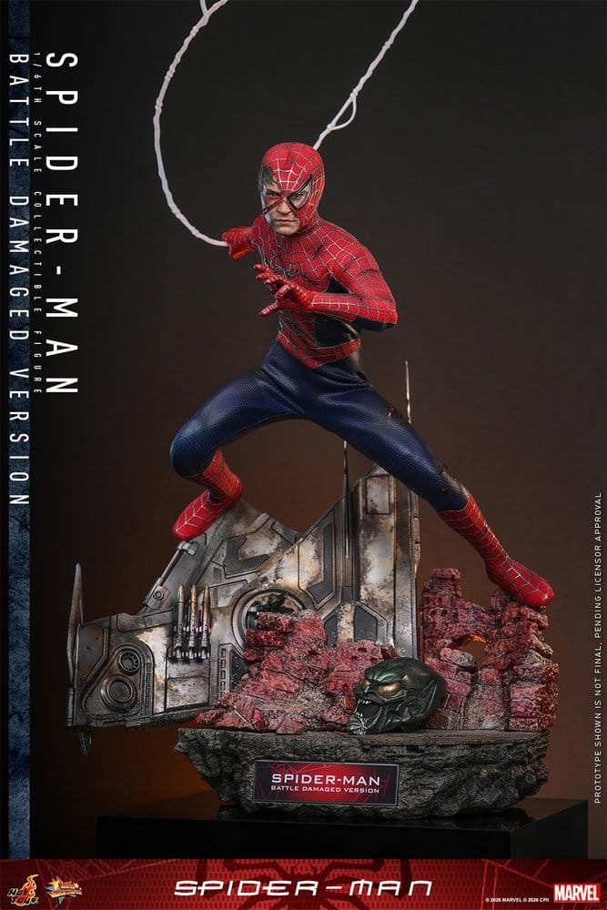 Hot Toys 1/6th - Spider-Man (Battle Damaged) - Image 7