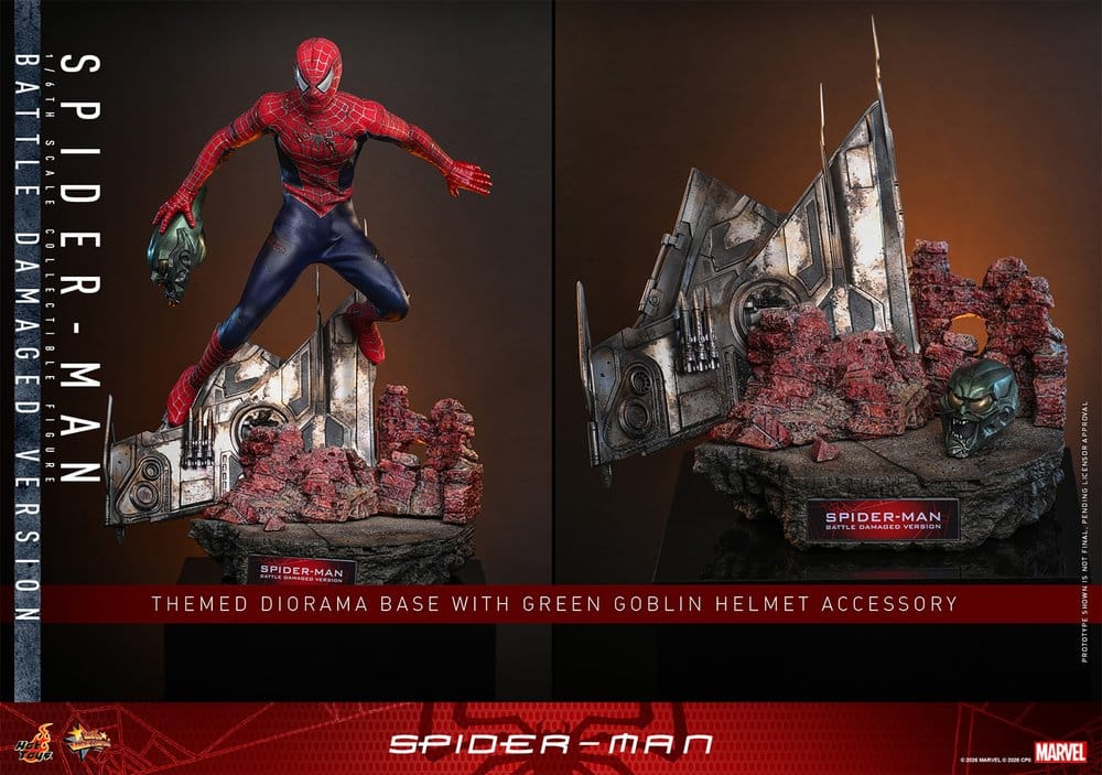 Hot Toys 1/6th - Spider-Man (Battle Damaged) - Image 15