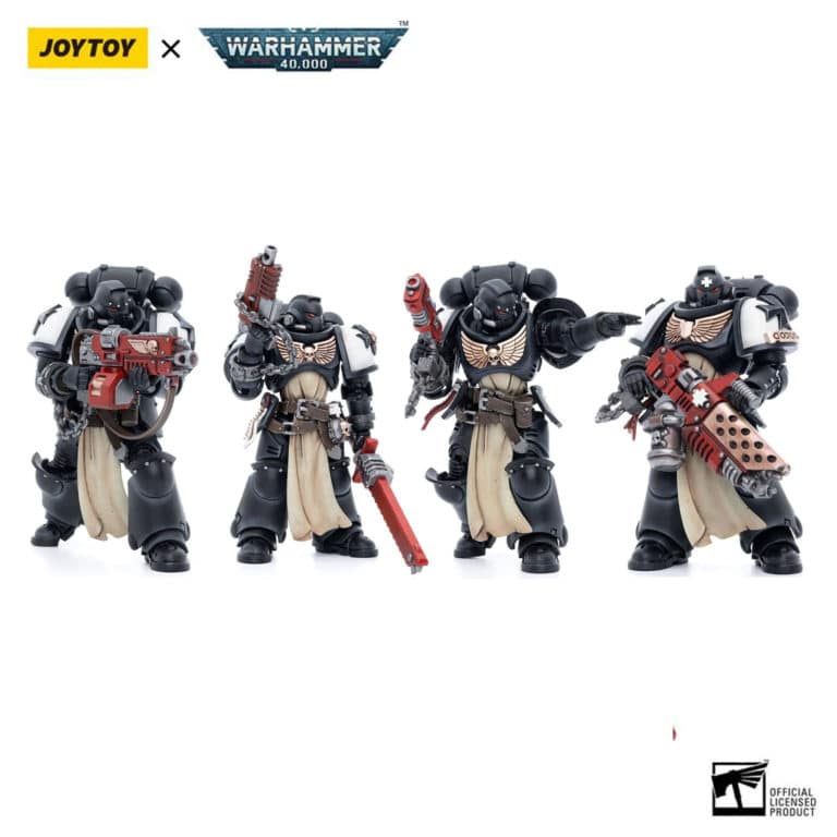 Joy Toy - Warhammer 40k Action Figure 4-Pack 1/18 Black Templars Army Primaris Crusader Squad