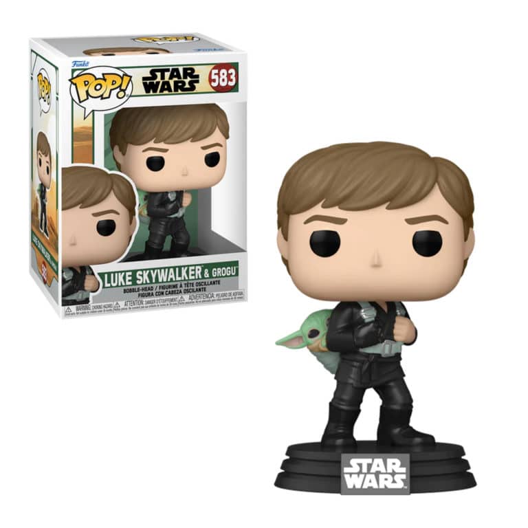 Funko POP! Luke Skywalker & Grogu & FREE Protector Case