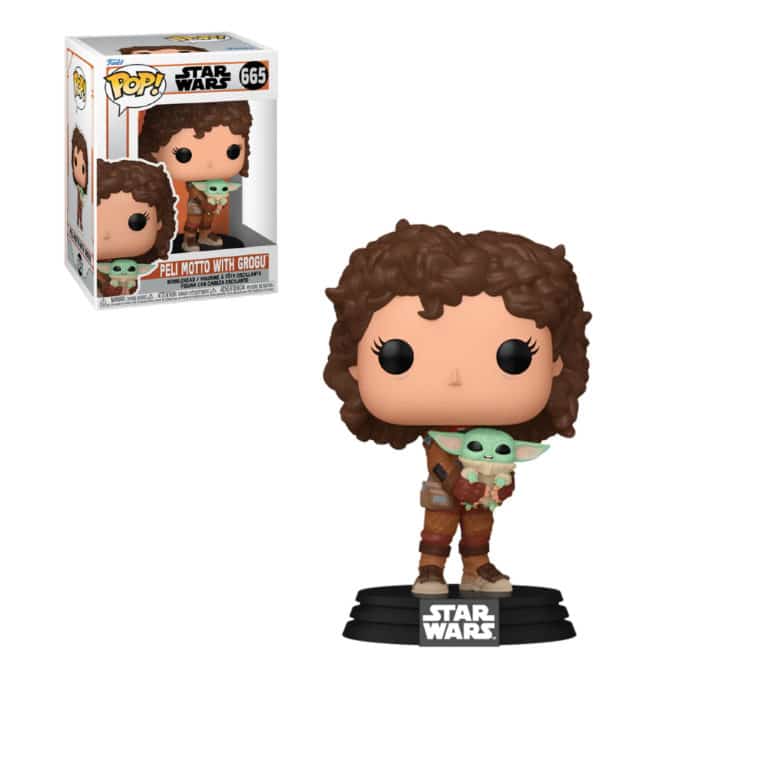 Funko POP! Peli Motto with Grogu (665) & FREE Protector Case