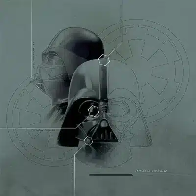 Star Wars Art - Darth Vader Diagram (40x40cm)
