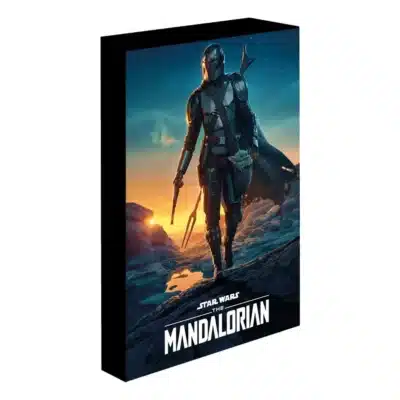 Star Wars Art - The Mandalorian (Nightfall) Light Up Canvas (30x40cm)