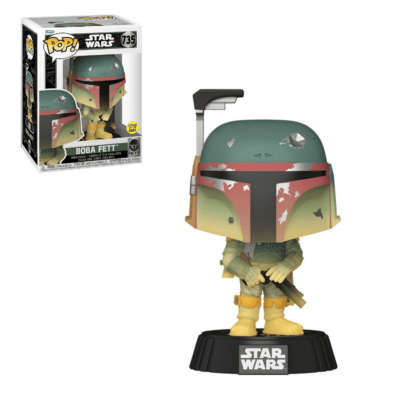 Funko POP! Boba Fett Legacy & FREE Protector Case (735) Glow in the Dark