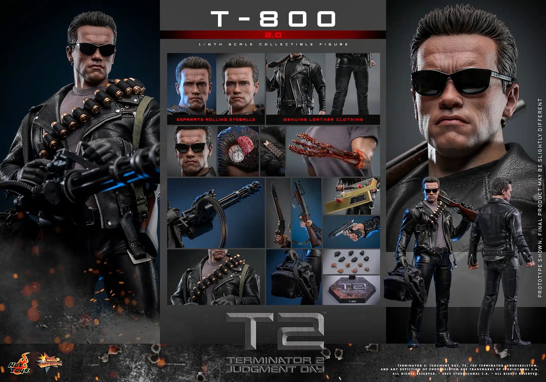Hot Toys 1/6th - T-800 (2.0) - Terminator 2: Judgment Day - Image 4