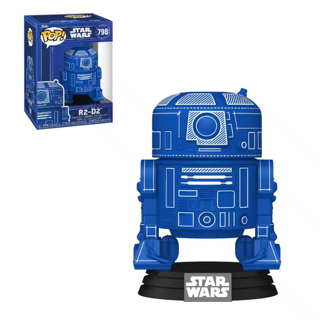 Star Wars POP! R2-D2 Blueprint & FREE Protector Case (798)